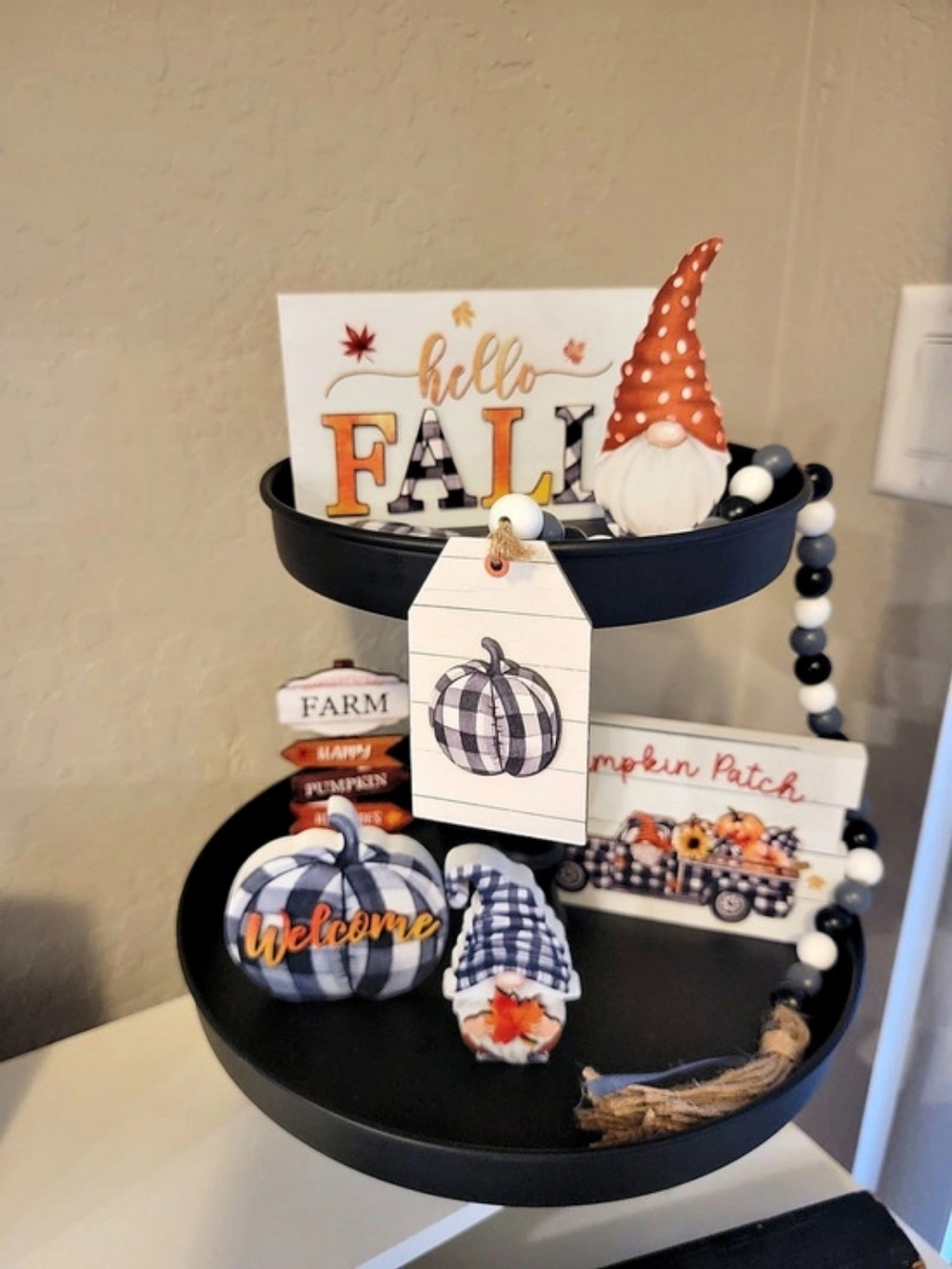 Two-Tier Halloween Decor Tray